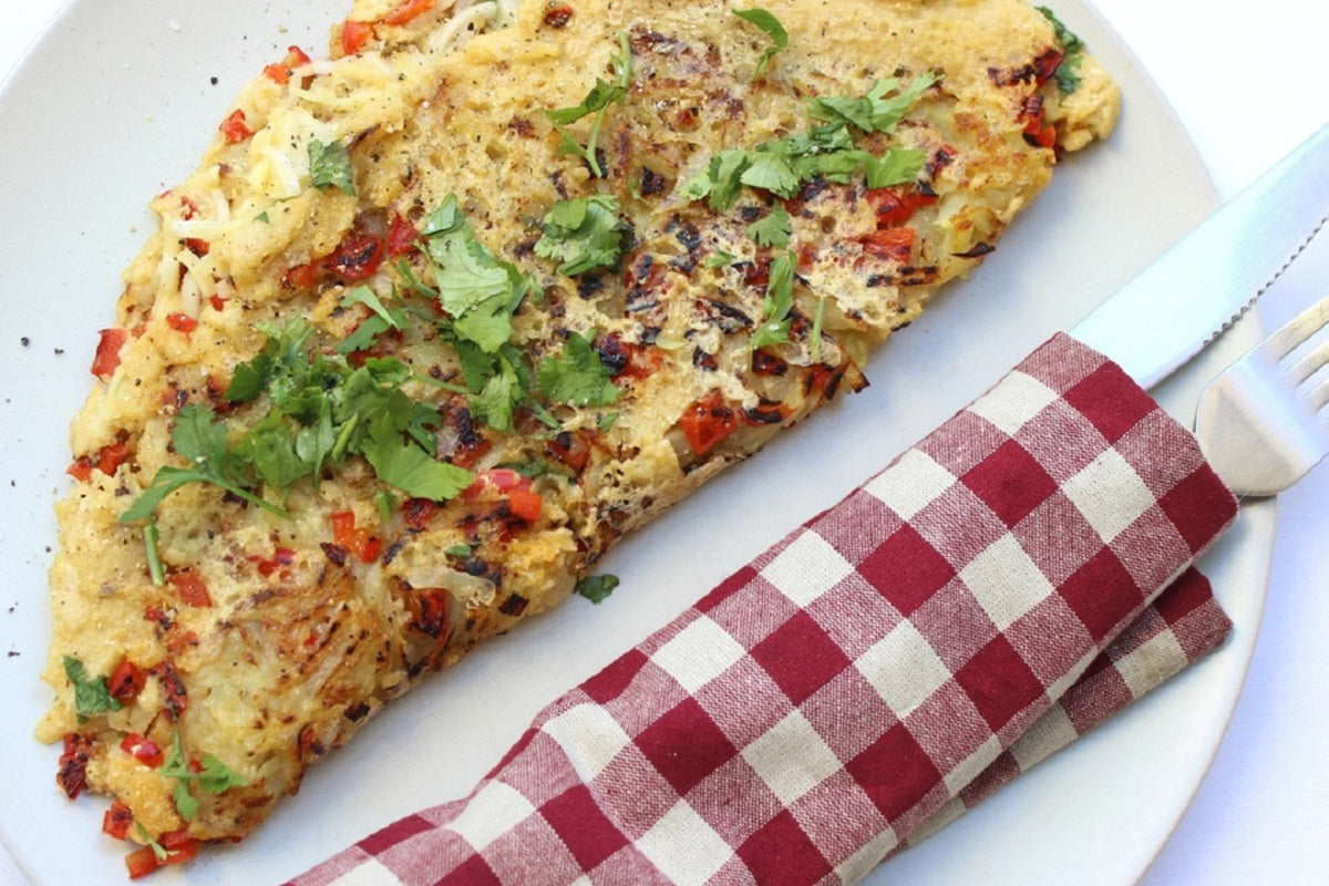 Healthy vegan omelette
