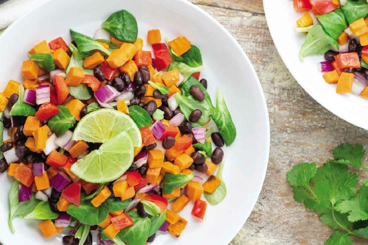 Sweet Potato and Black Bean Salad with Spicy Lime Vinaigrette