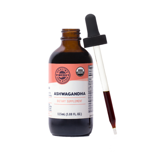 Органична ашваганда, безалкохолен екстракт 10:1, 115 мл. на Vimergy®
