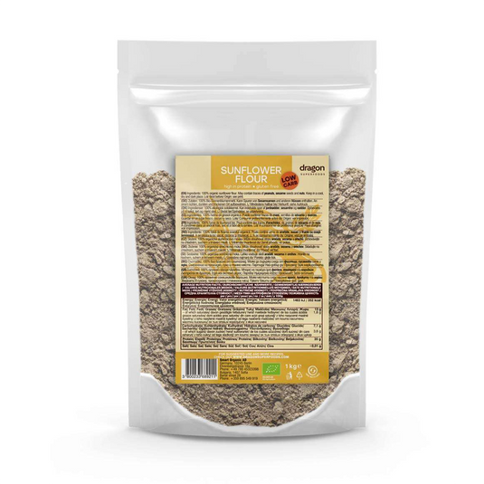 Organic sunflower flour, 200 g/1 kg.