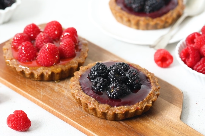 Tartlets with berry jam