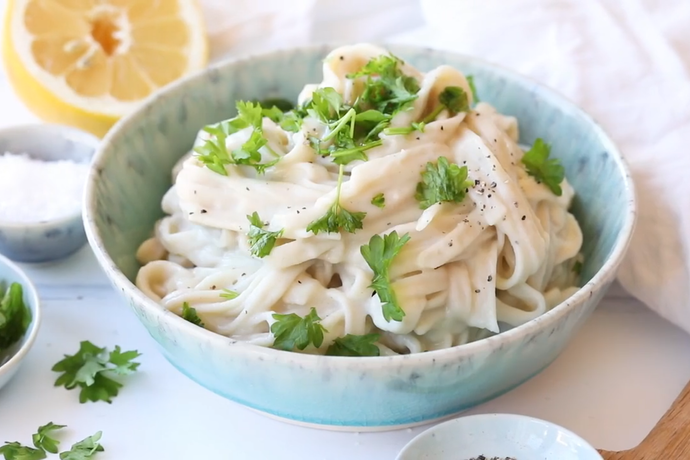 Fettuccine with Cauliflower Alfredo Sauce