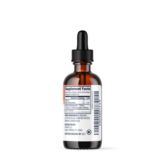 Ashwagandha organică, extract fără alcool 10:1, 55 ml, Vimergy®