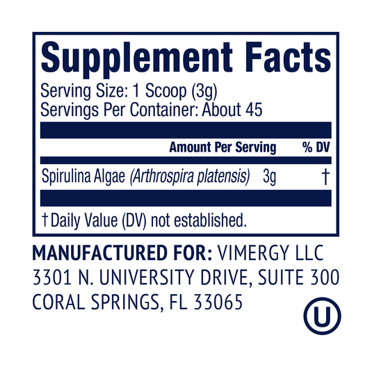 USA Grown Spirulina 135 g, Vimergy®