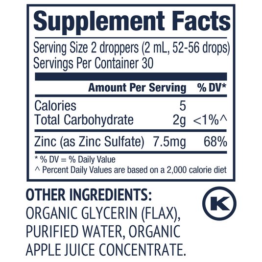 Organic Zinc sulphate, liquid, 60 ml, Vimergy®