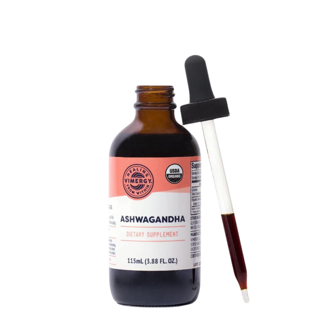 ASHWAGANDA organica, extract nealcoolic 10:1, 115 ml, Vimergy®