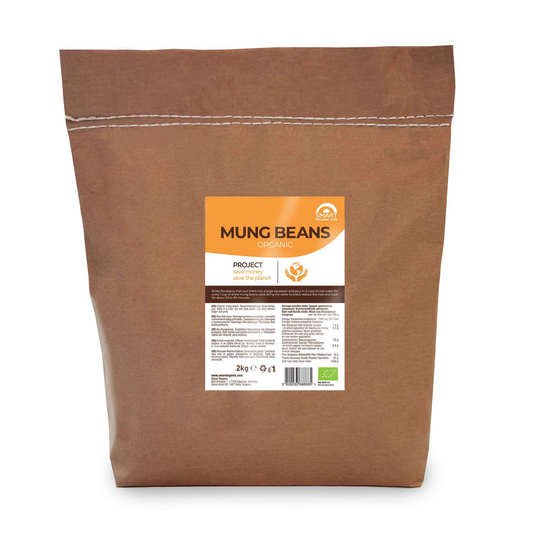 Organic mung beans, 2 kg.