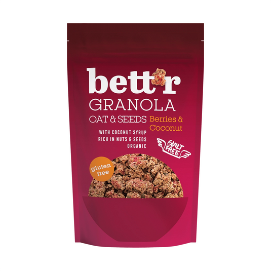 Organic granola with berries and coconut, 300 g.