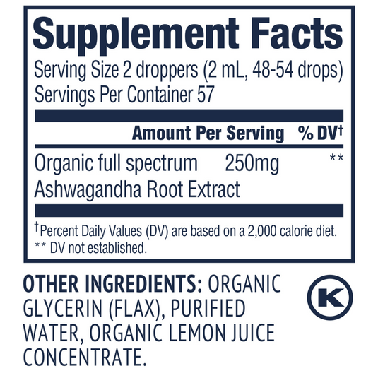 Ulti-Ashwagandha organic, extract de KSM-66, 115 ml, Vimergy®