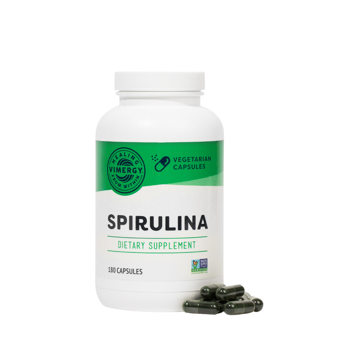 Spirulina cultivata in SUA, 180 capsule, Vimergy®