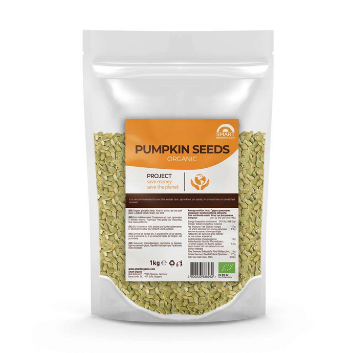 Organic pumpkin seeds, 1 kg.