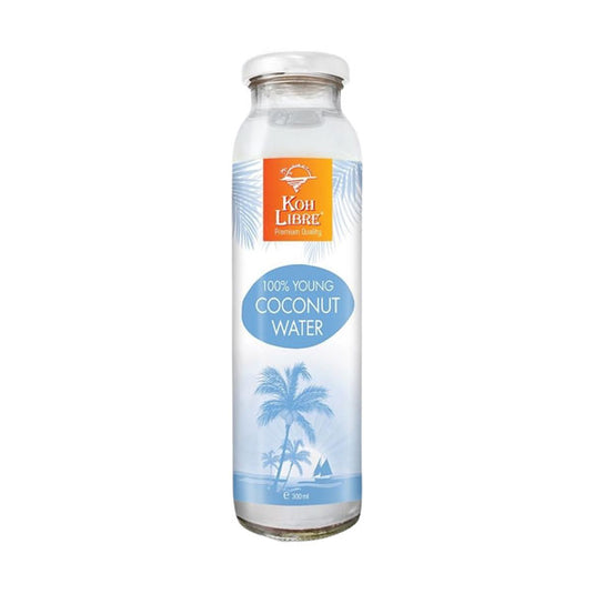 100% apă de cocos, 300 ml.