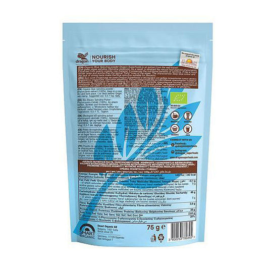 Organic blue spirulina powder, 75 g.